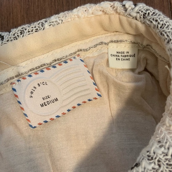 Anthropologie collared knit tweed boucle top blouse - Picture 4 of 9